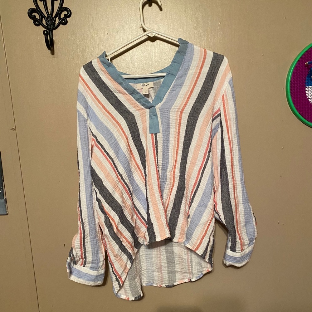 Striped long sleeved shirt